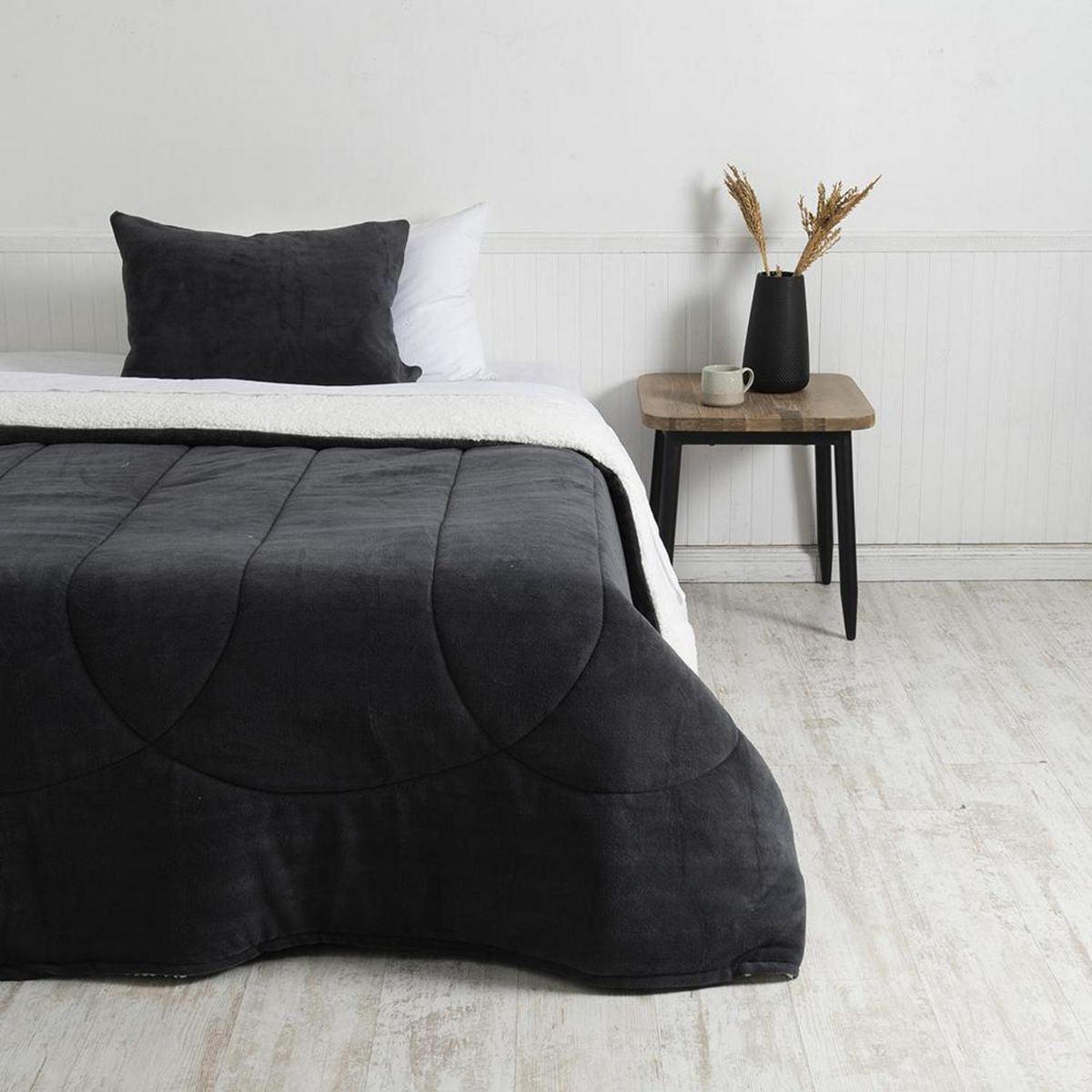 MASHINI - Plumón 1.5 plazas Liso Marengo 