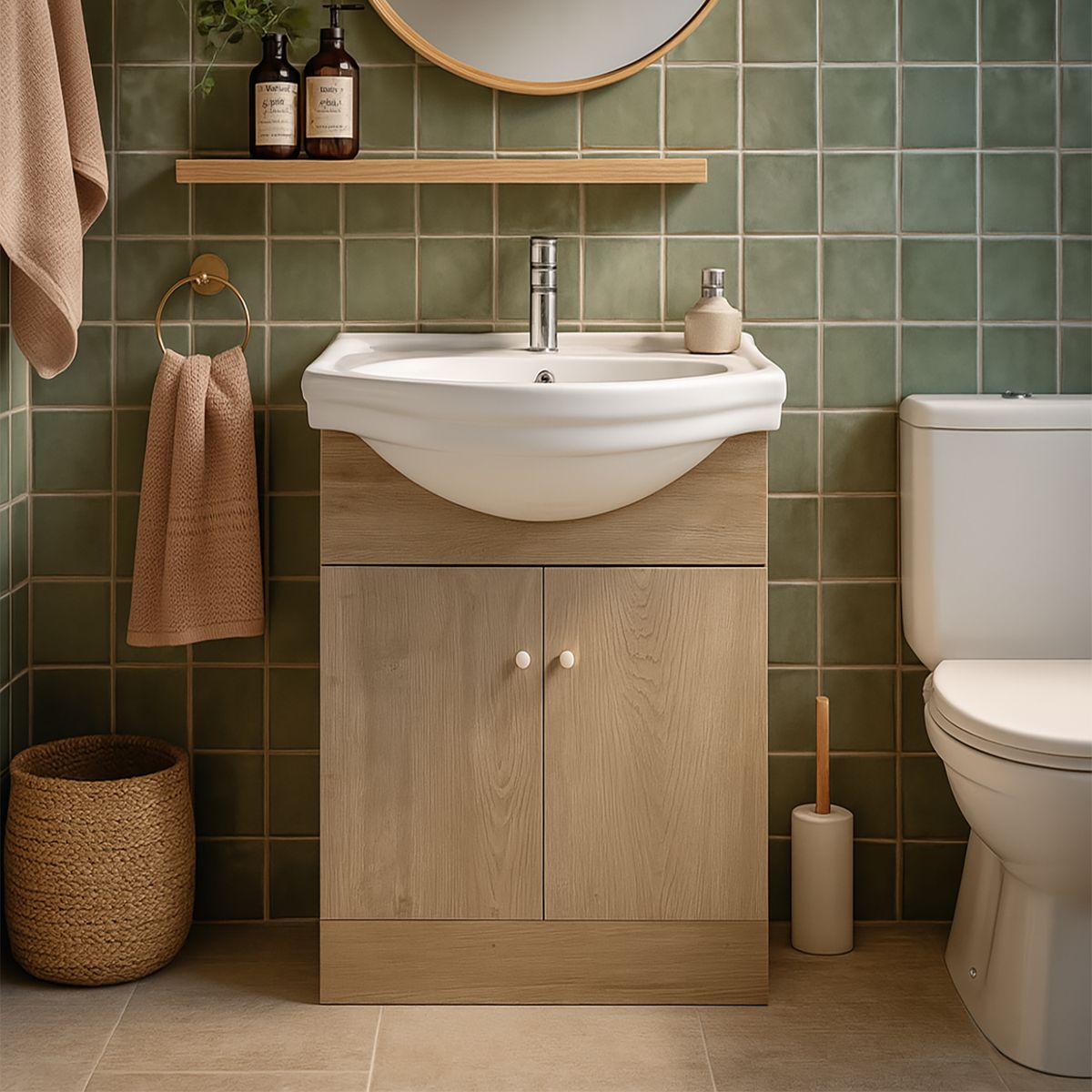 STRETTO - Kit Mueble Vanitorio Marie Lenga 60x80 cm/Cubierta