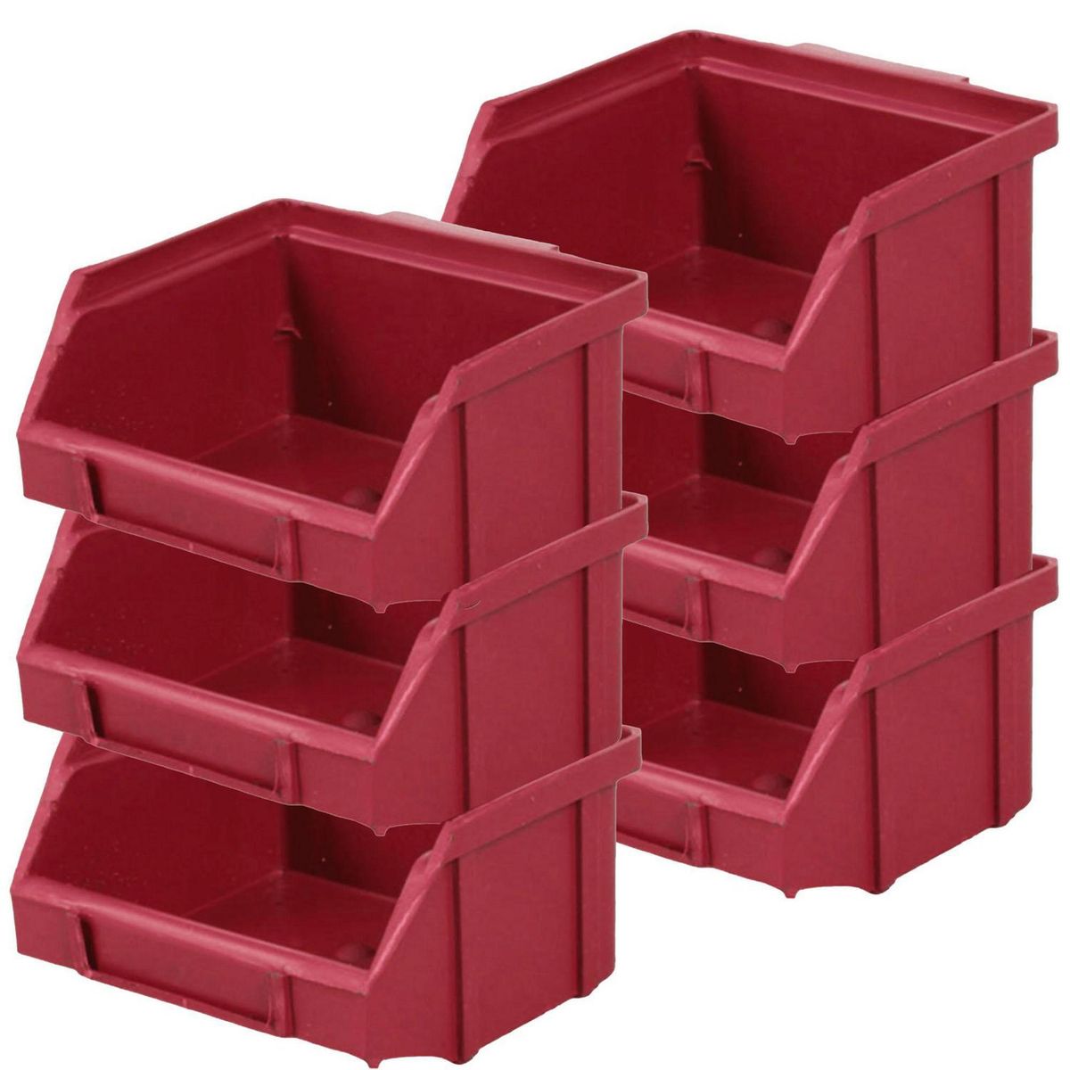 QUANTUM - Caja organizador rojo 6 unidades
