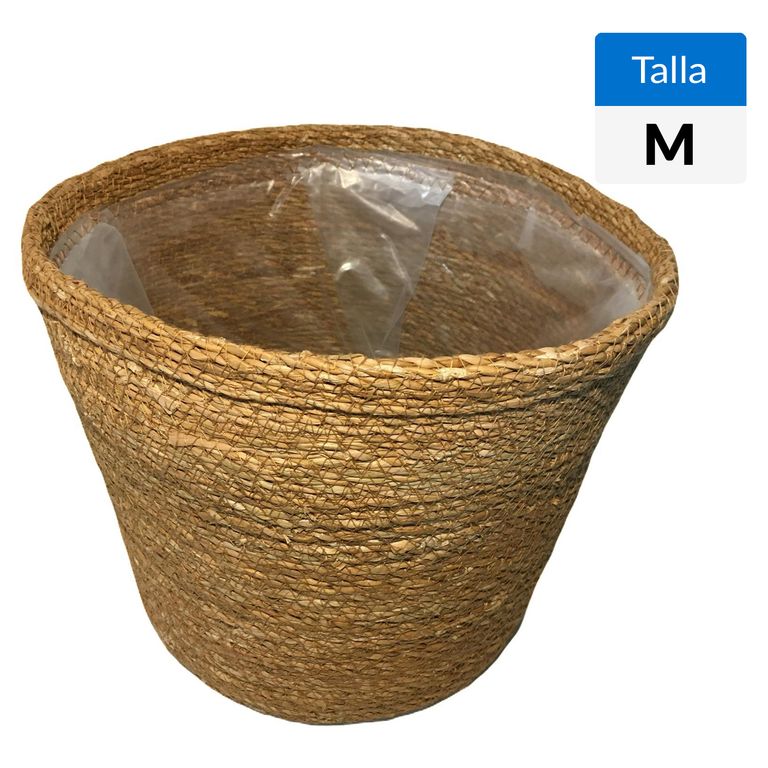 Macetero Canasto Tejido Rama 30 X 25 Cm Para Plantas