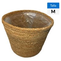 Macetero Canasto Tejido Rama 30 X 25 Cm Para Plantas