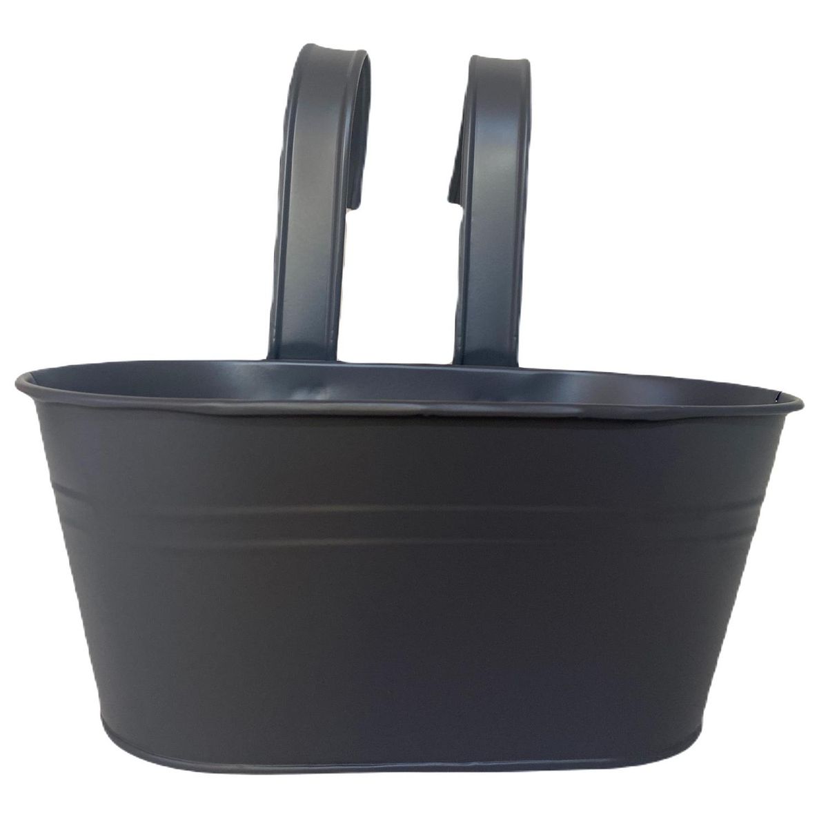 DECOGREEN - Macetero Colgante de Metal 24x24 cm Negro