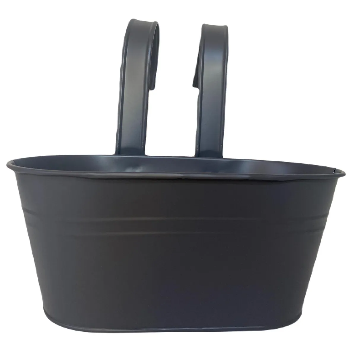 DECOGREEN - Macetero Colgante de Metal 24x24 cm Negro