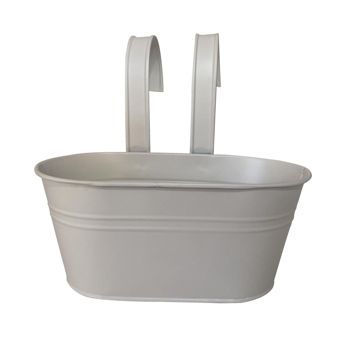 DECOGREEN - Macetero Colgante de Metal 24x24 cm Crema