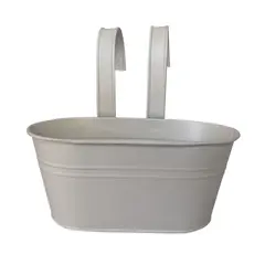 DECOGREEN - Macetero Colgante de Metal 24x24 Crema