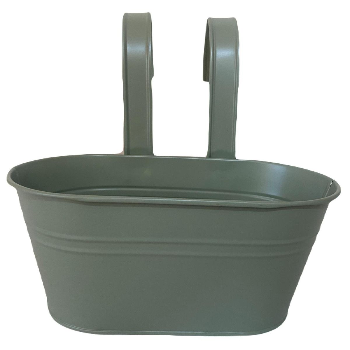 DECOGREEN - Macetero Colgante de Metal 24x24 cm Verde