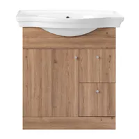 Kit Mueble Adele + Cubierta Blanche 80, Color Rustico