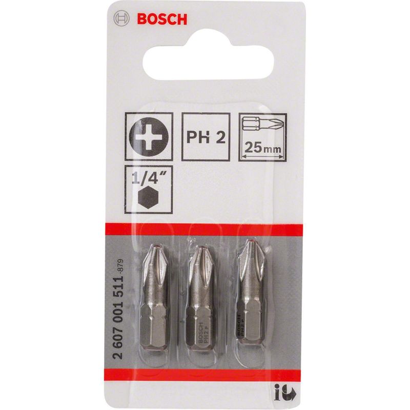 BOSCH - Punta para atornillar Extra Hard 25mm, 3 unidades