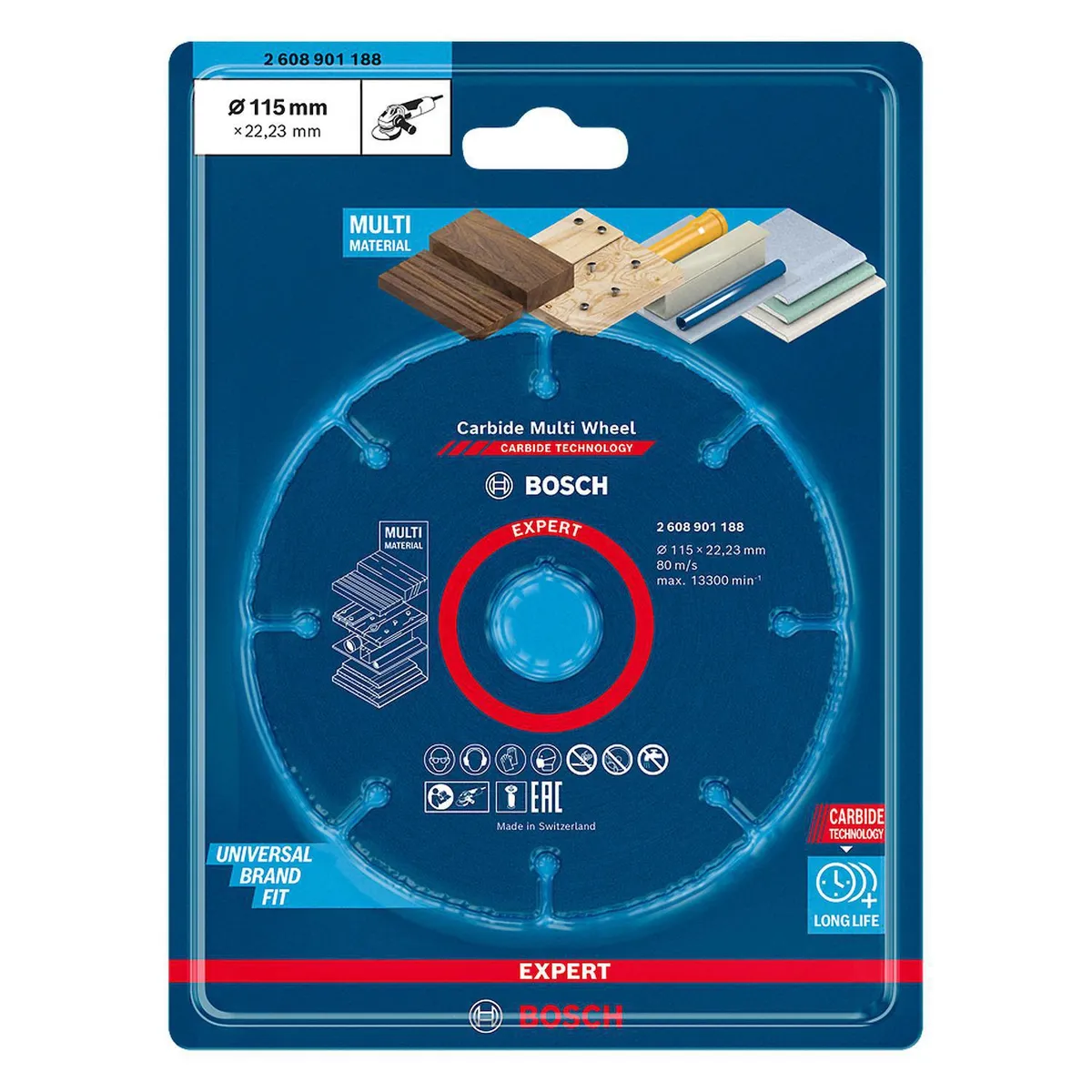 BOSCH - Disco de corte madera carbide multi-wheel 115mm