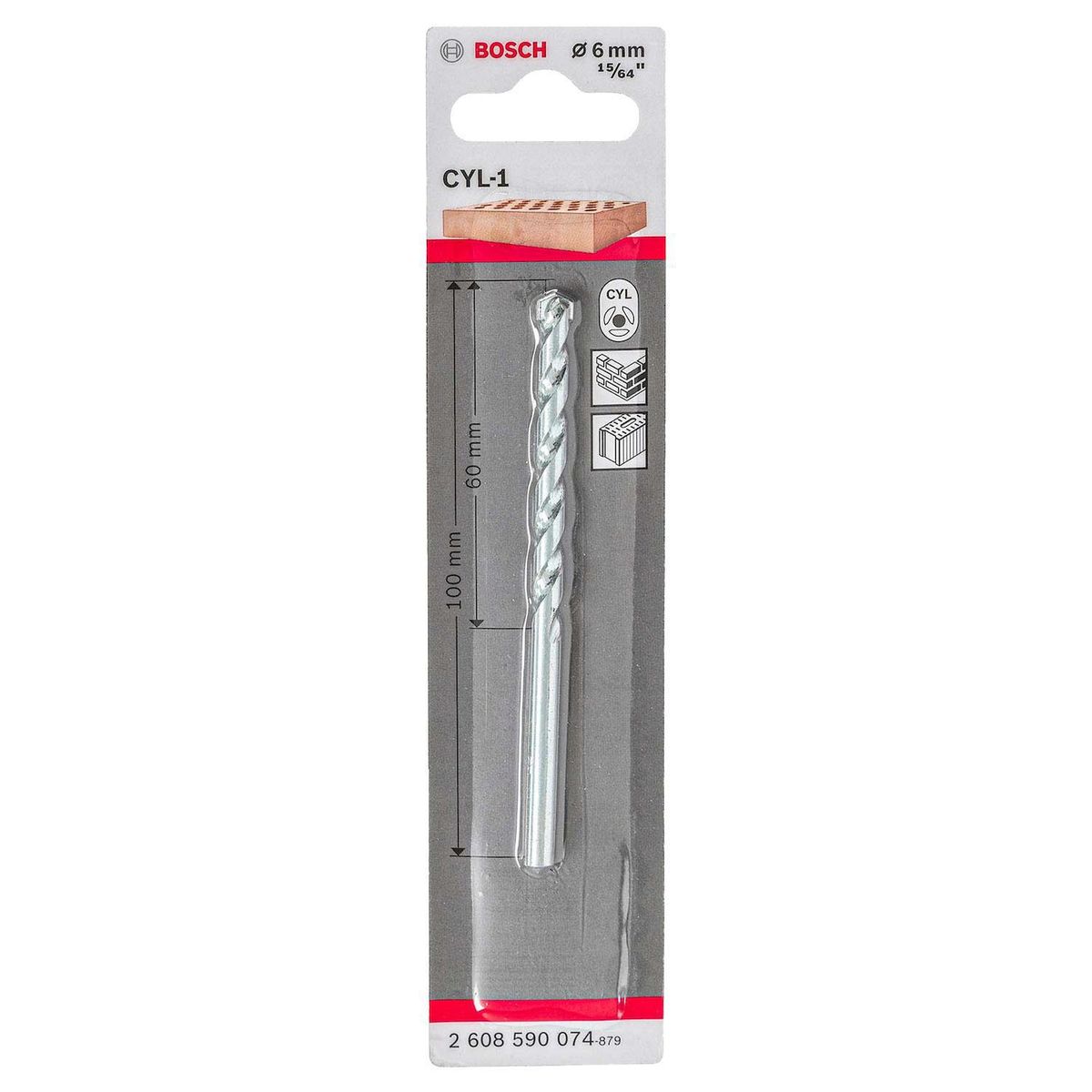 BOSCH - Broca para concreto espiral 6x100 mm