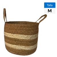 Cesto Bicolor Con Asas 35 X 28 Cm