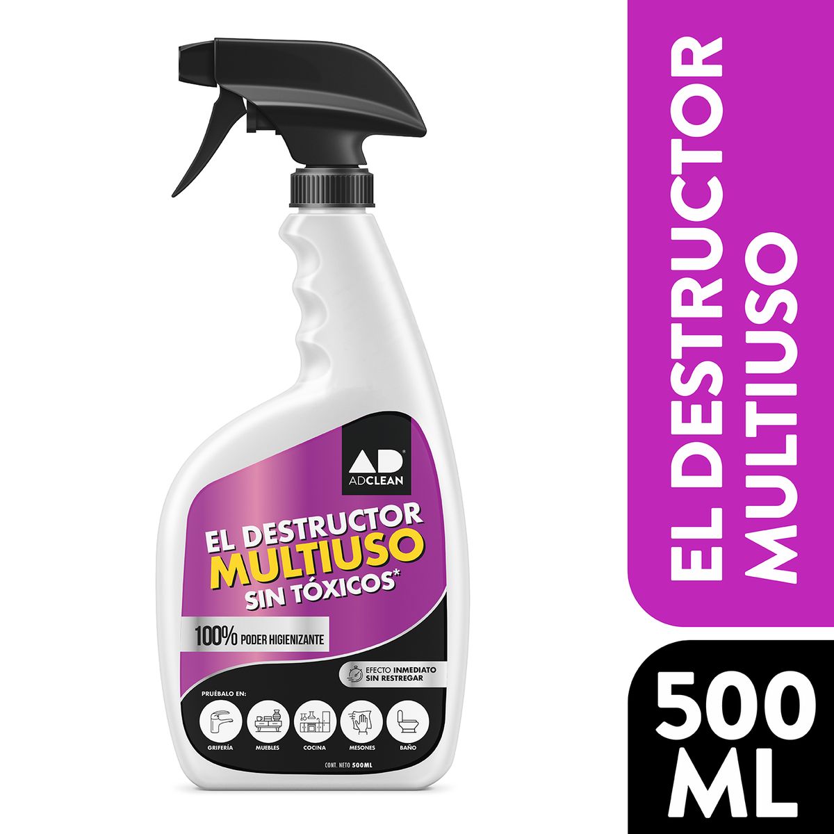 Limpiador Multiuso Higienizante Adclean 500 ml para Hogar y Oficinas, marca ADCLEAN - Foto Principal