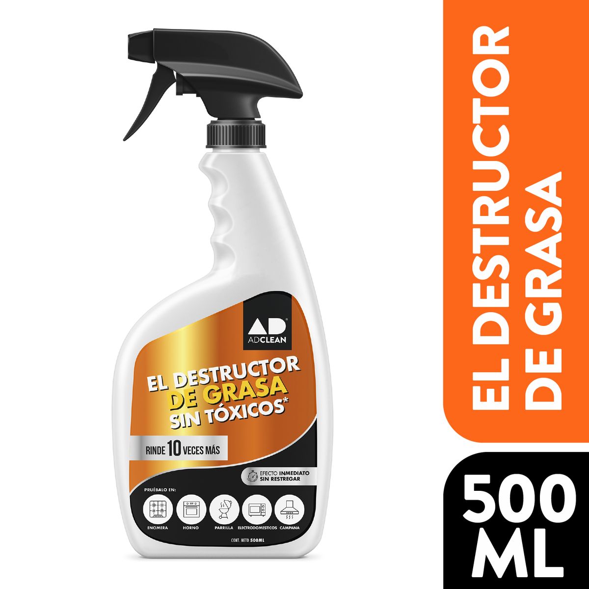 ADCLEAN - Limpiador Destructor de grasa Adclean Cocina 500 ml