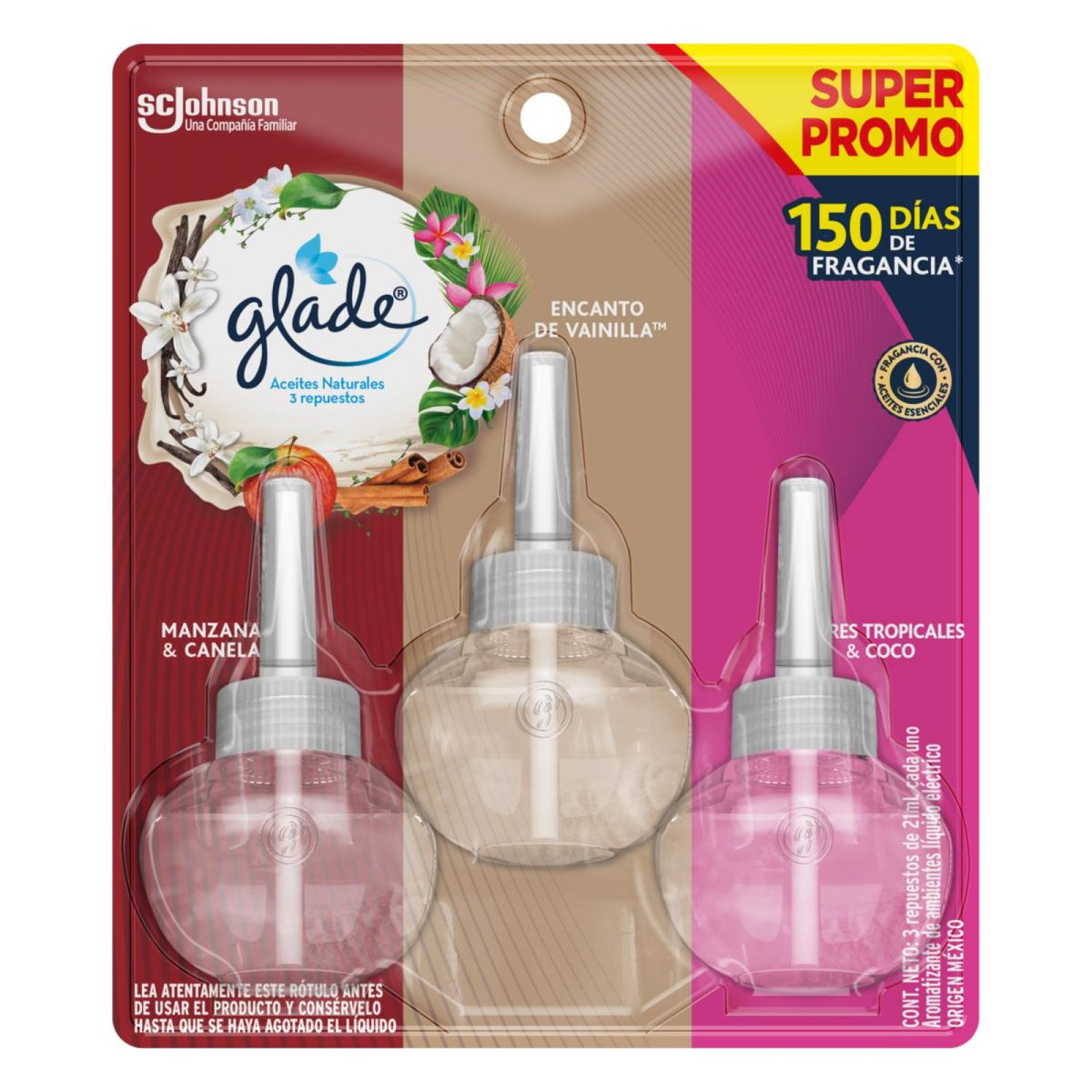 GLADE - Desodorante ambiental aceite Vainilla 0.063 l