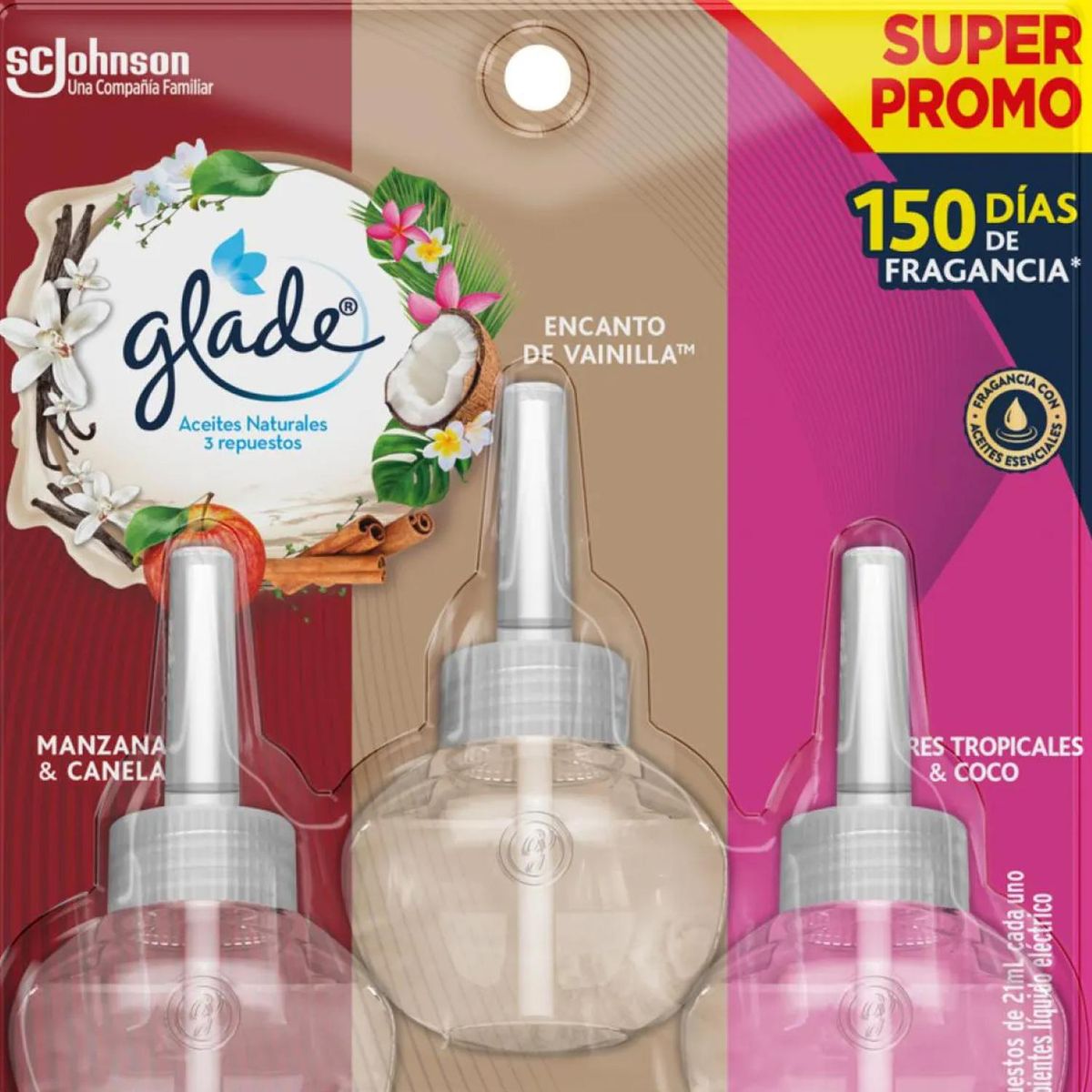GLADE - Desodorante ambiental aceite Vainilla 0.063 l