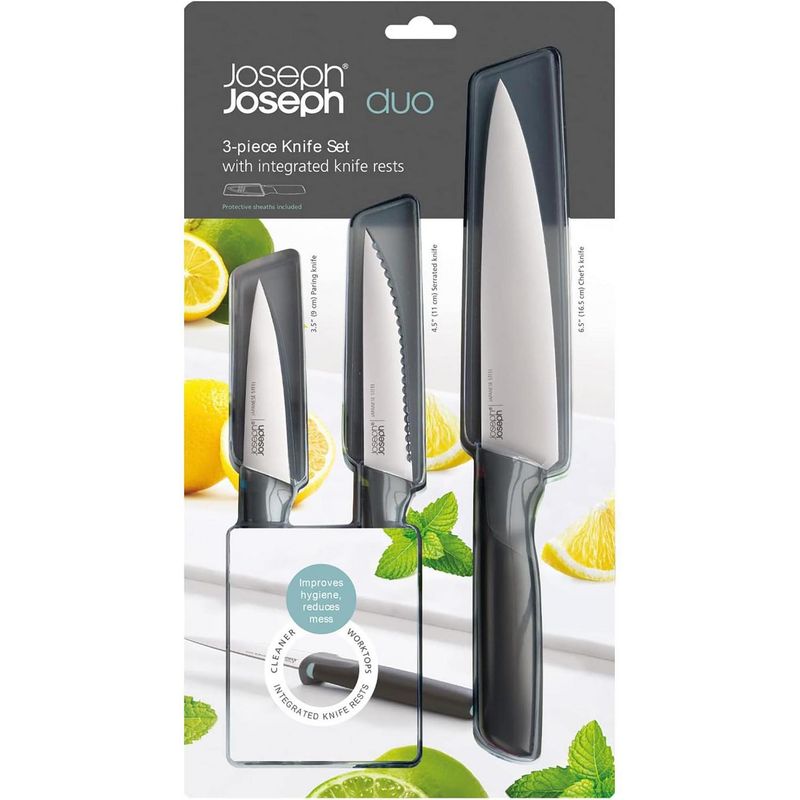 JOSEPH JOSEPH - Set de 3 cuchillos opal