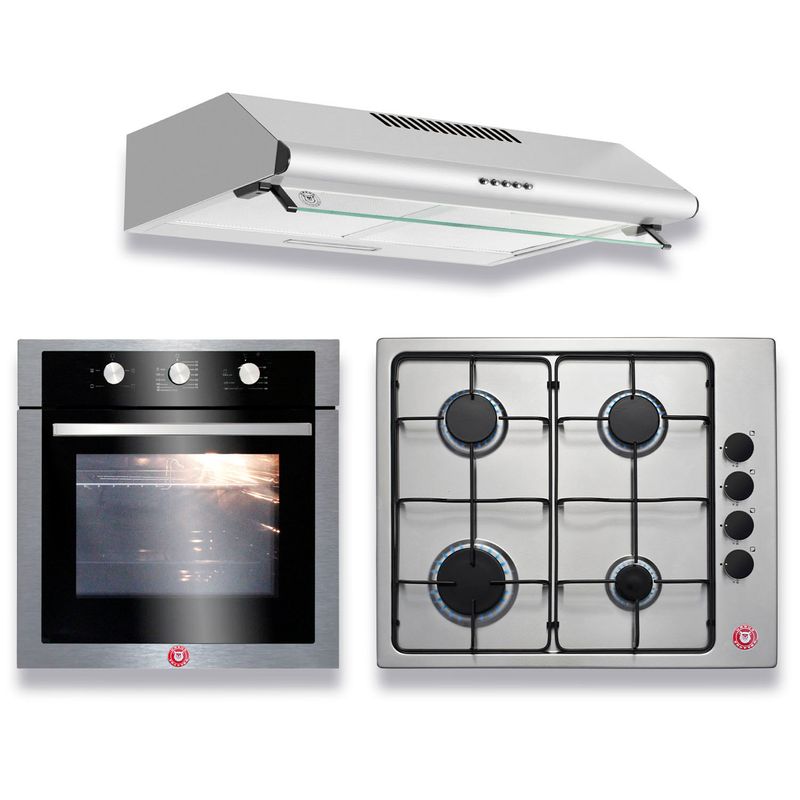 URSUS TROTTER - Kit Empotrado Horno EPC4 DL + Encimera UTG4GL + Campana VF60INOX