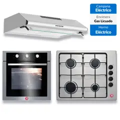 URSUS TROTTER - Kit Empotrado Horno EPC4 DL + Encimera UTG4GL + Campana VF60INOX