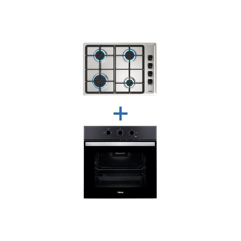 TEKA - Combo Horno Electrico Negro 510+Encimera Gas 4P