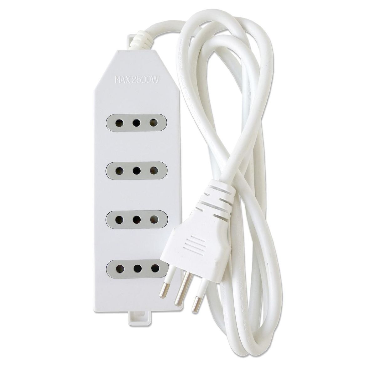 MACROTEL - Alargador Múltiple 4 Toma(s) 1.5 m Blanco