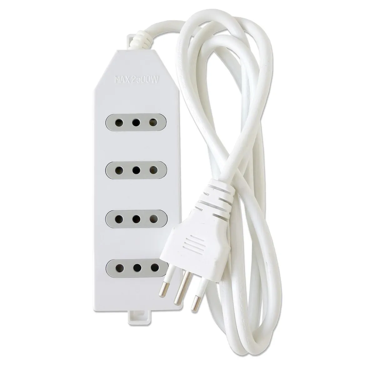 MACROTEL - Alargador Múltiple 4 Toma(s) 1.5 m Blanco