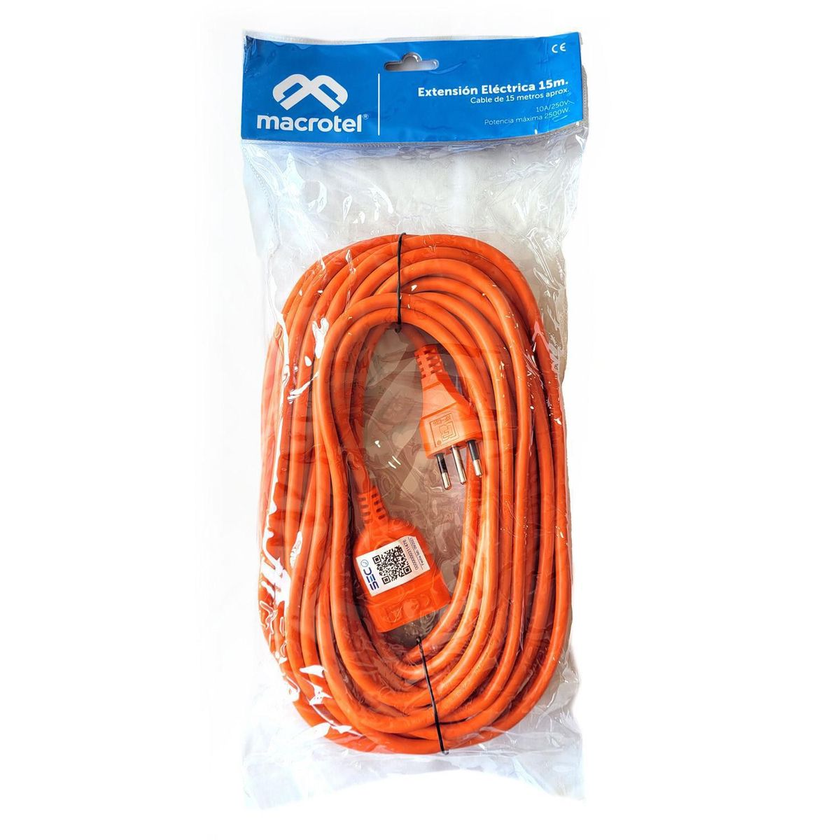 MACROTEL - Extensión Eléctrica 1 Toma(s) 15 m Naranjo