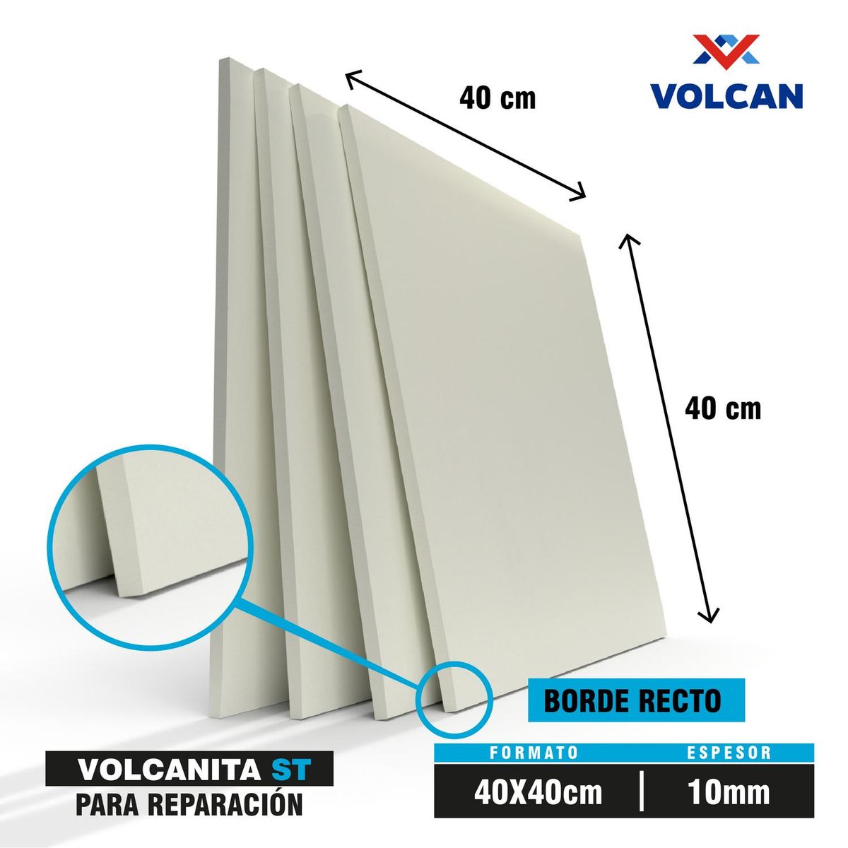 VOLCAN - Yeso Cartón Reparación 10 mm 40x40 cm 
