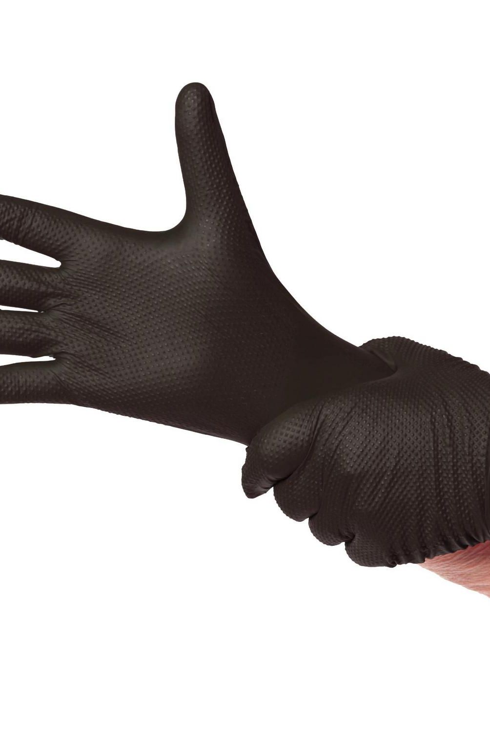 TOPSAFE - Guantes nitrilo texturizado 7,0 negro XL