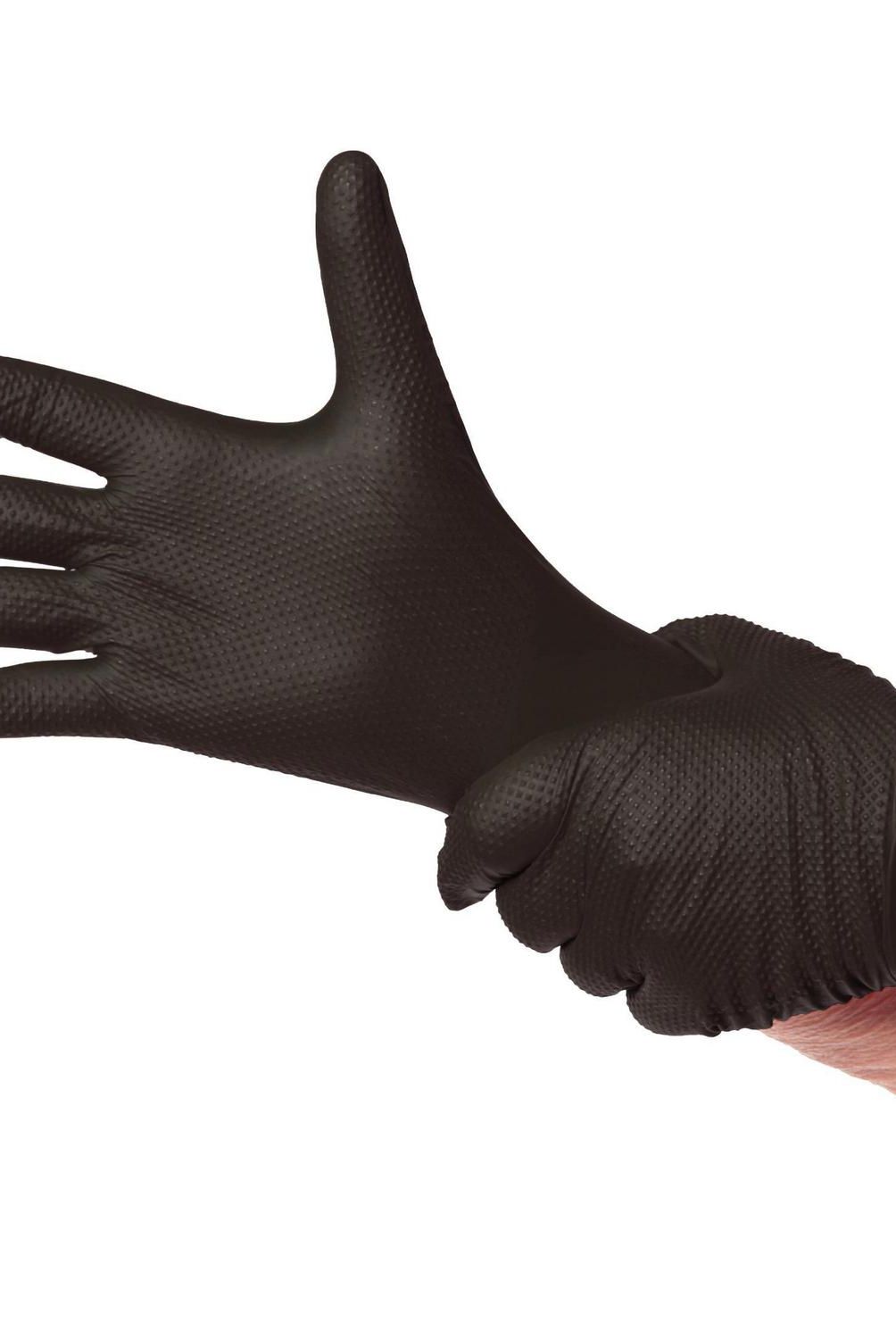 TOPSAFE - Guantes nitrilo texturizado 7,0 negro M