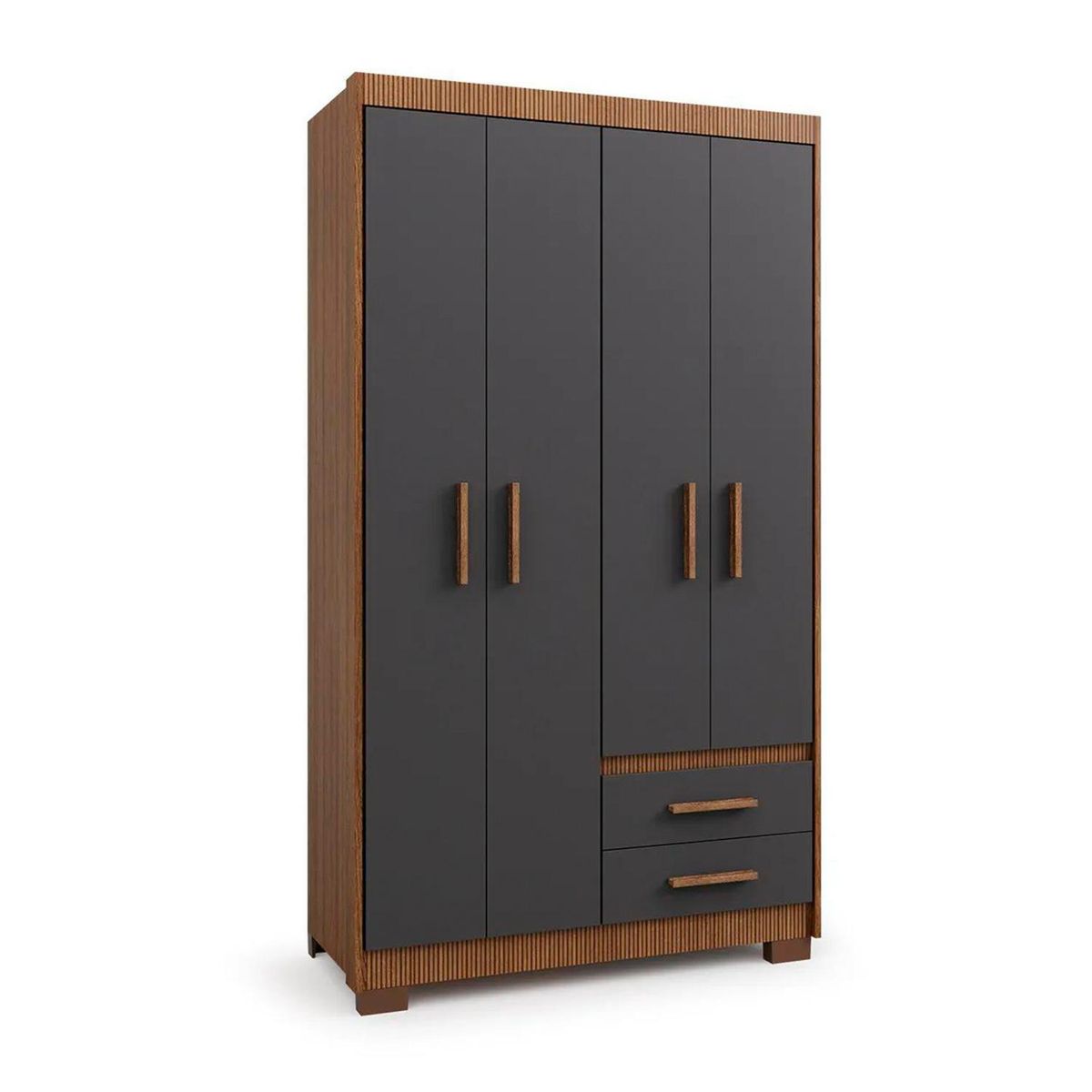 HOGA - Clóset Primacy 4 Puerta(s) 2 Cajón(es) 3 Repisa(s) 105x185x47 cm Roble