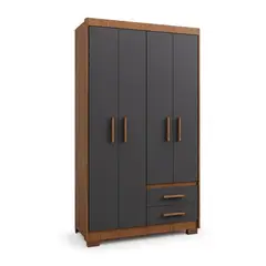 HOGA - Clóset Primacy 4 Puerta(s) 3 Repisa(s) 105x185x47 cm Roble