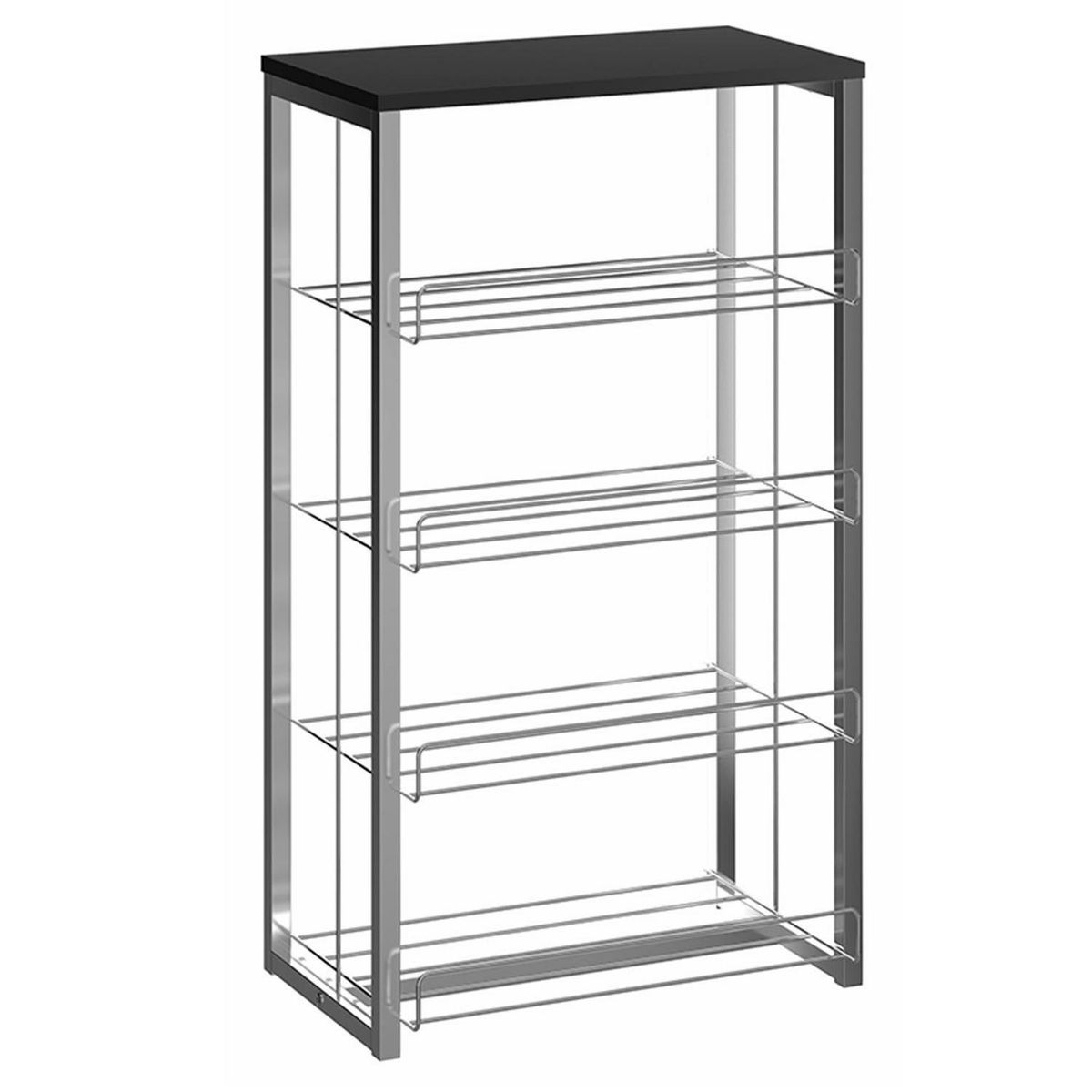 HOGA - Estante Home Design Metal 4 Nivel(es) 48x85x32 cm Negro