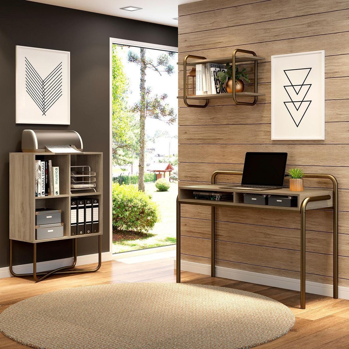 HOGA - Estante Connect MDP 2 Nivel(es) 70x100x36 cm Café