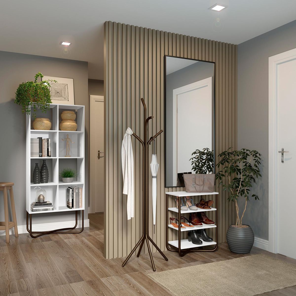 HOGA - Estante Connect MDP 4 Nivel(es) 70x170x36 cm Blanco