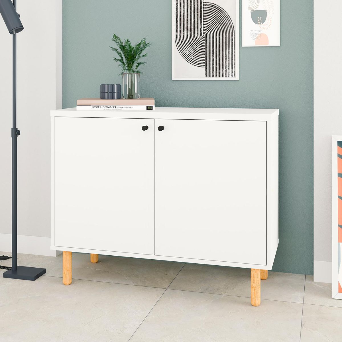 HOGA - Aparador Easy Blanco 90x35x72 cm