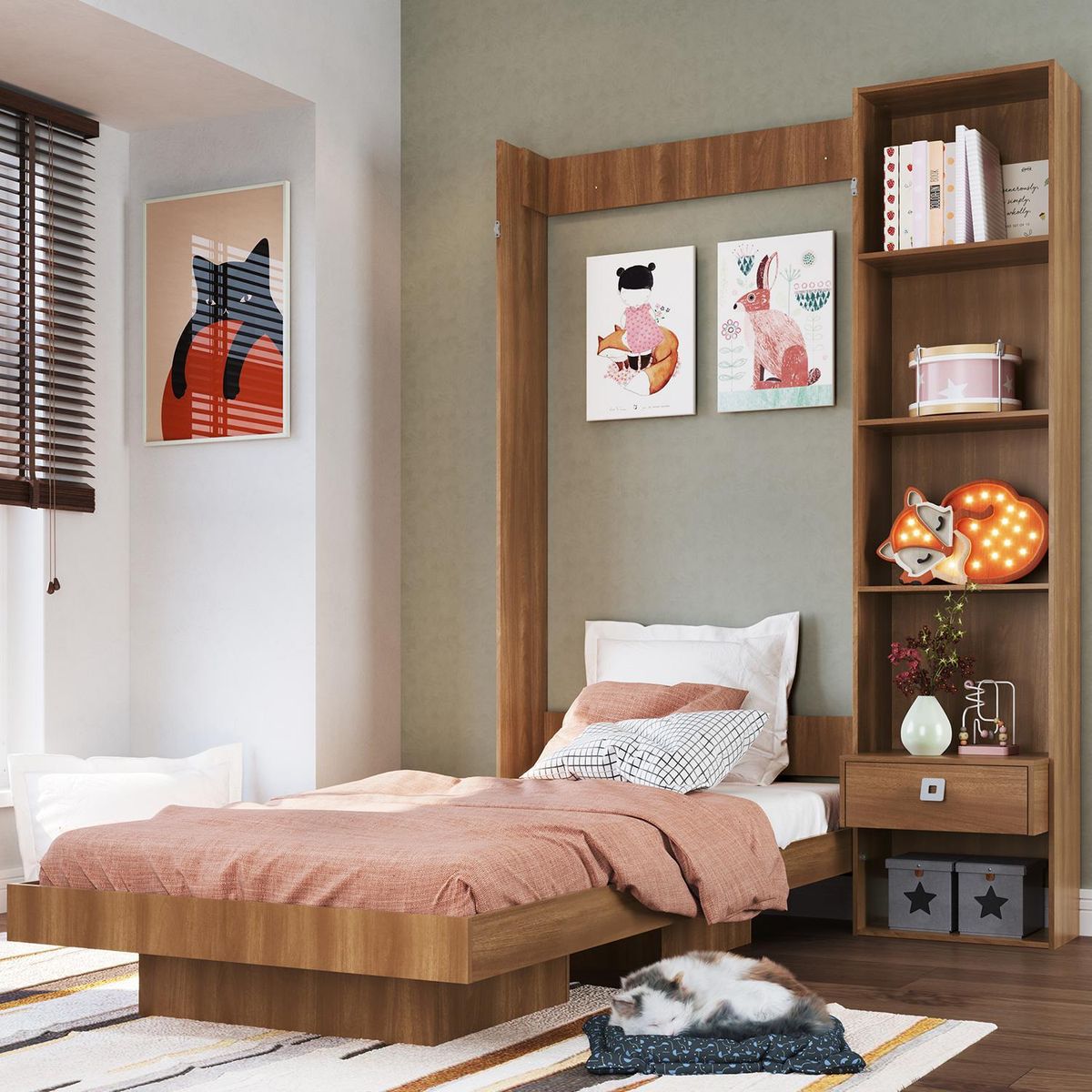 HOGA - Cama 1 plaza Europea Vancouver Nogal