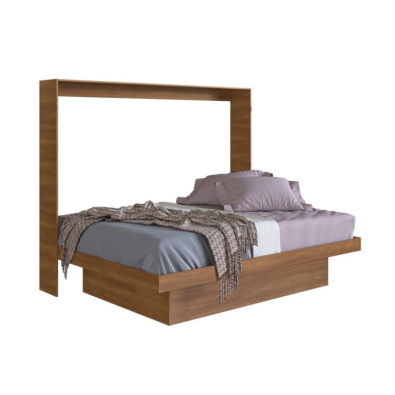 HOGA - Cama Plegable Horizontal Latino 2 plazas Nogal