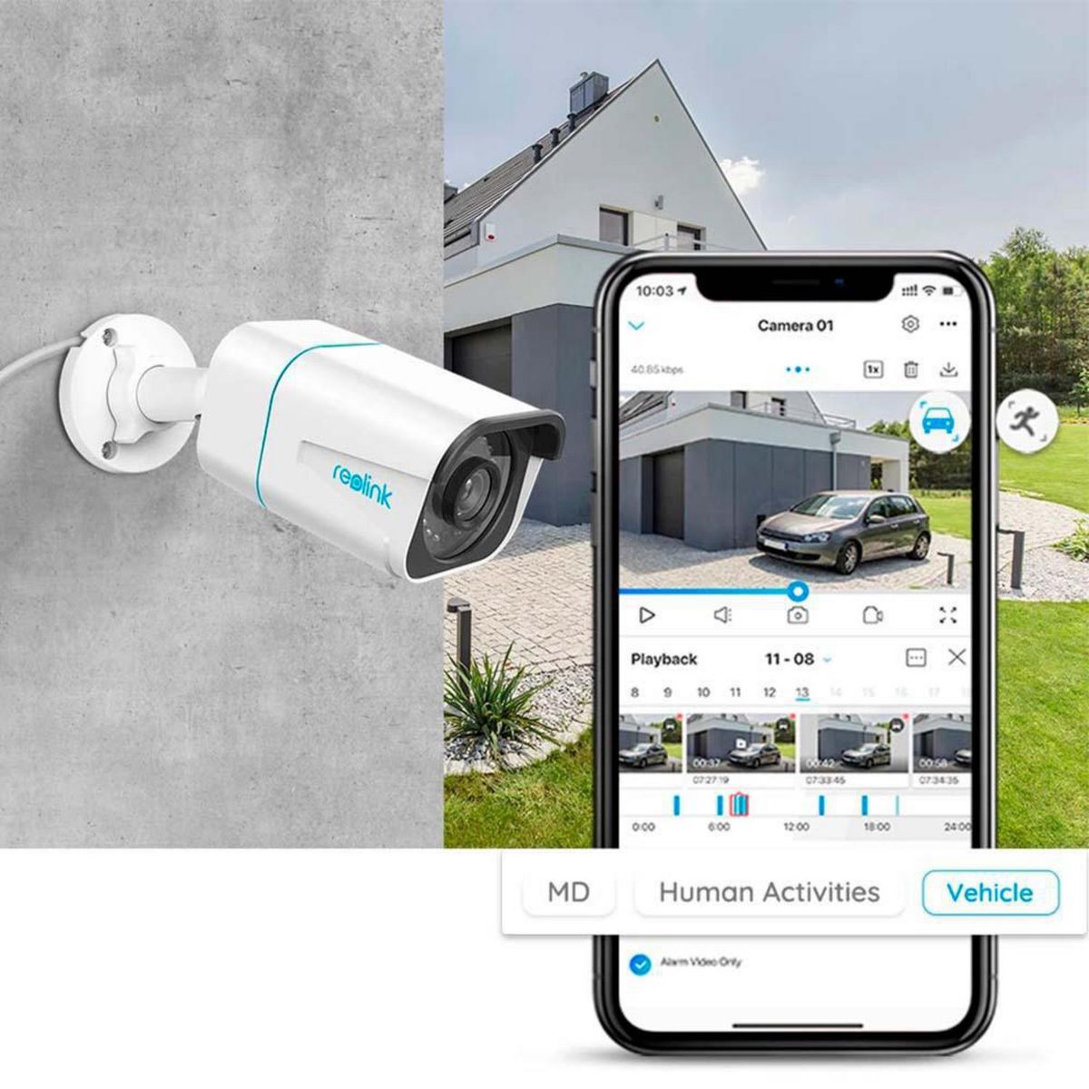 REOLINK - Cámara Seguridad Exterior Poe Rlc-810
