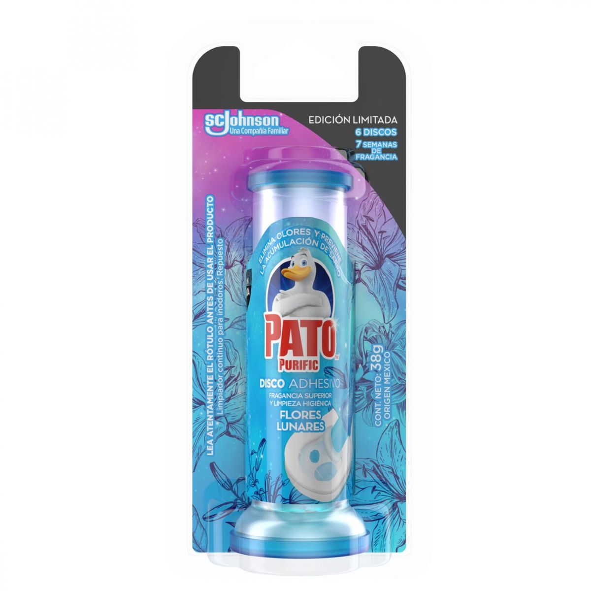 PATO PURIFIC - Repuesto Disco Activos Para Inodoro Aroma Flores