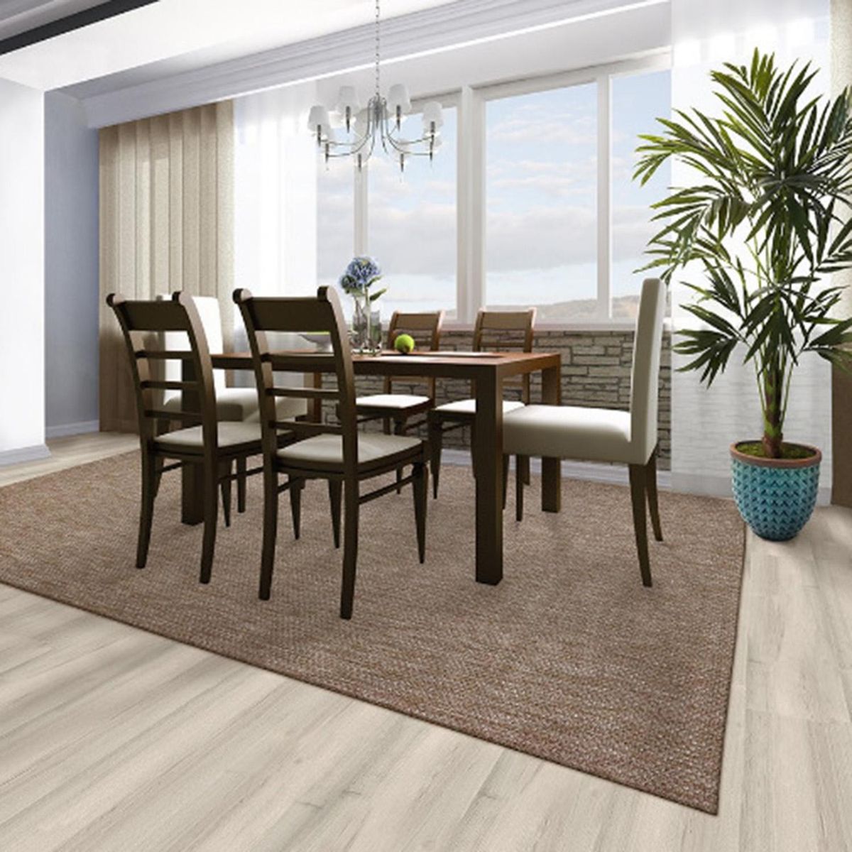 DECOCASA - Alfombra Tejida Boucle Piaui
 150x200 cm Polipropileno Arena