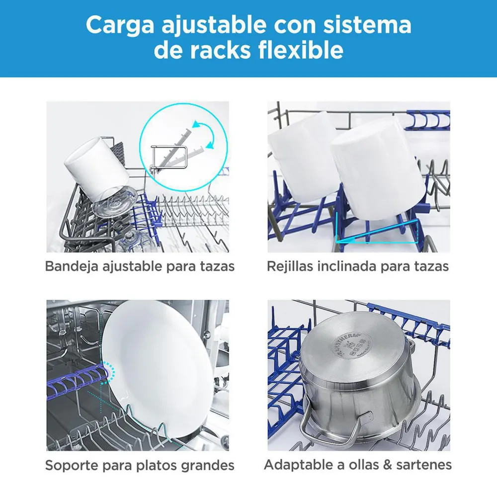 Midea MDWTF0602MS 6 Cubiertos Inox, foto 7