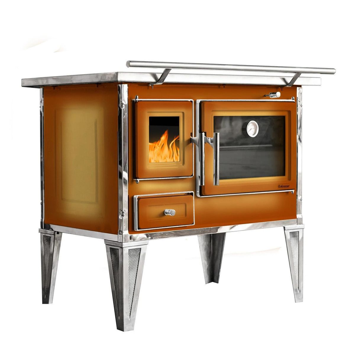 ALCAZAR - Cocina a Leña Platos Difumada Cocina a Leña Calbuco L 90 Difumada