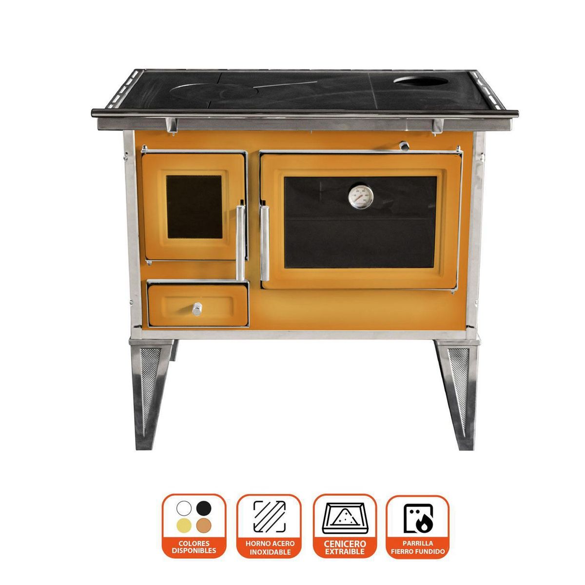 ALCAZAR - Cocina a Leña Platos Difumada Cocina a Leña Calbuco L 90 Difumada