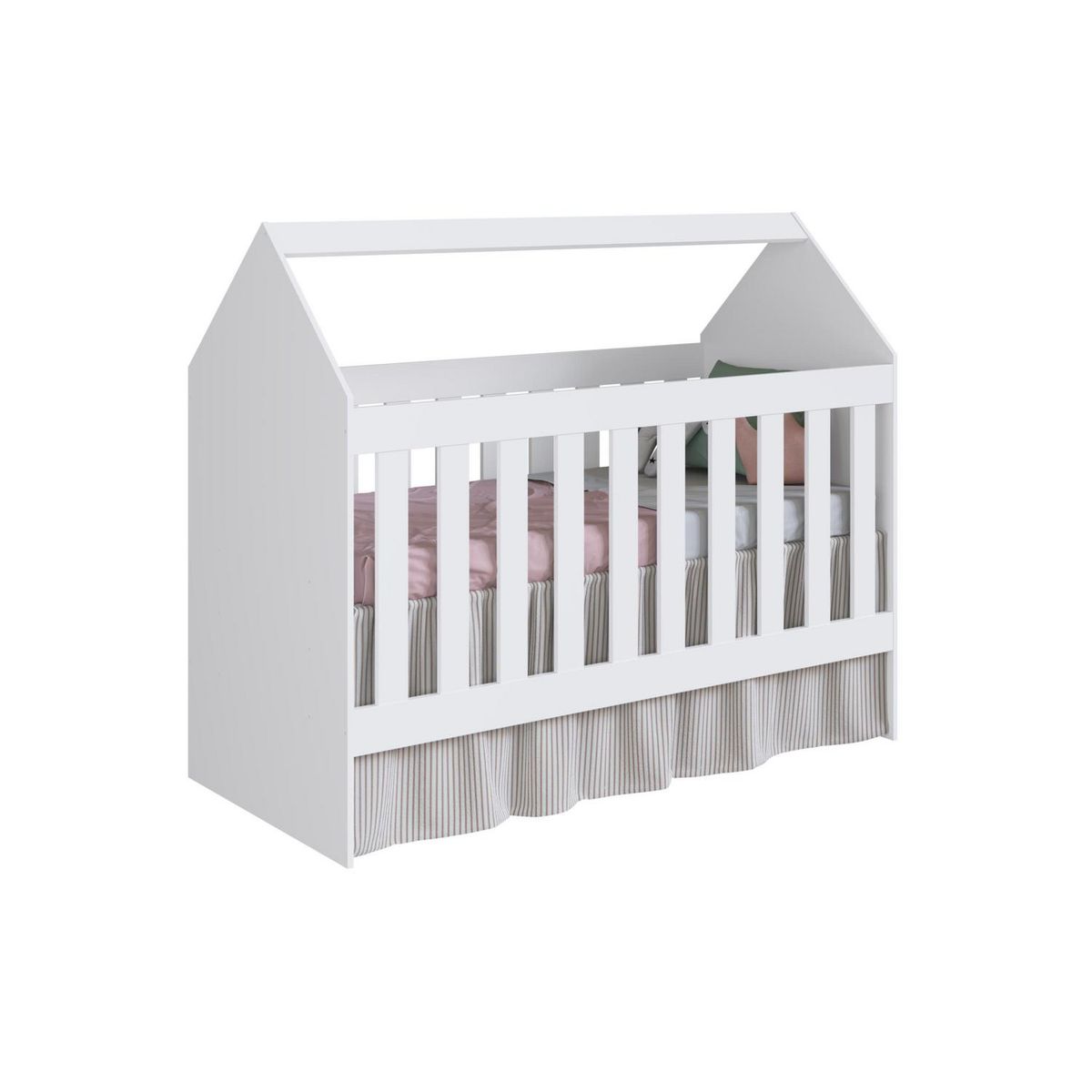 KIDSCOOL - Cuna Montessori Blanco/Caramelo 111x63x132.6 cm