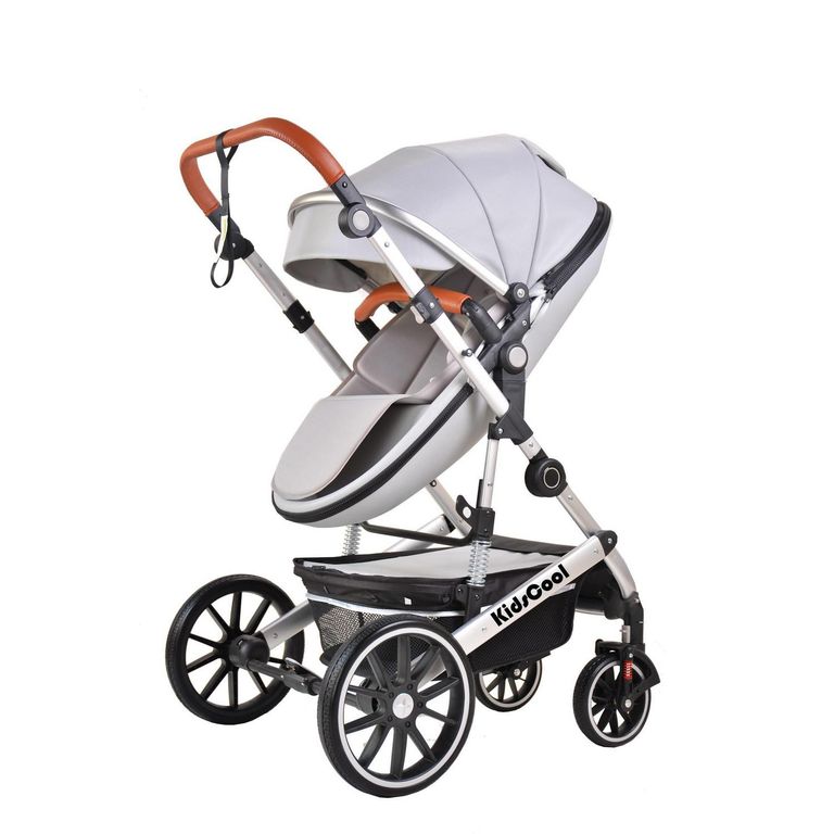 KIDSCOOL Coche cuna gris Egg 3 funciones