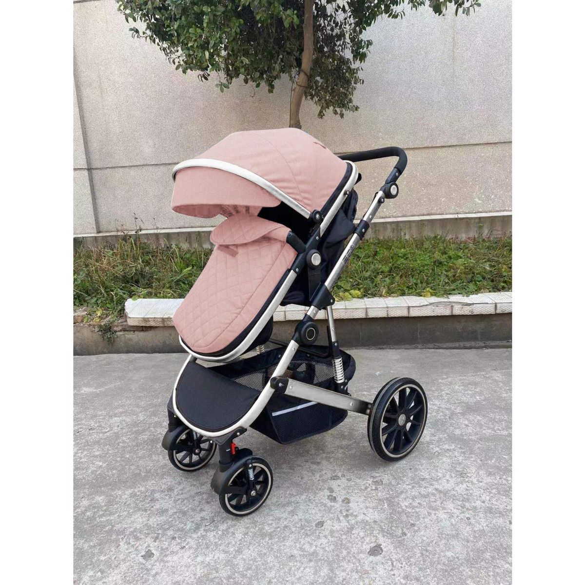 KIDSCOOL - Coche cuna Lux rosado 3 funciones