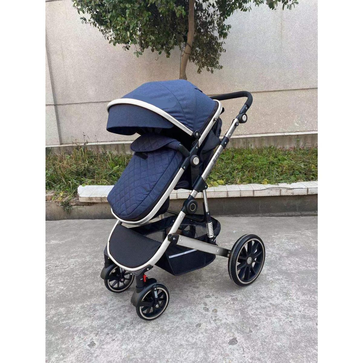 KIDSCOOL - Coche cuna Lux azul 3 funciones