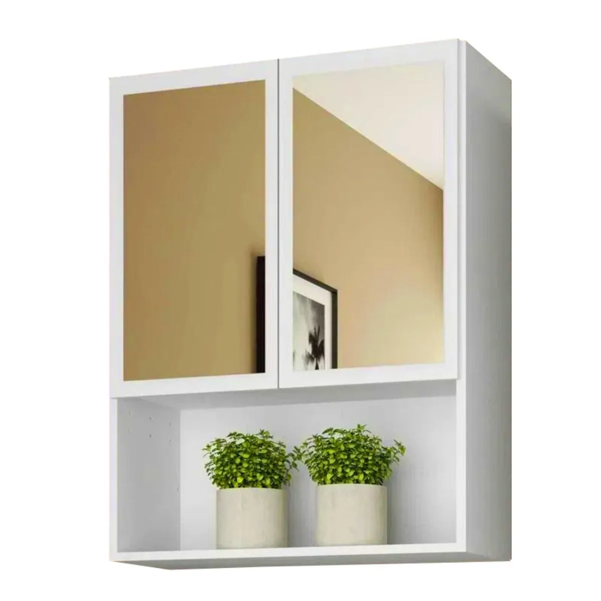 BE DESIGN - Estante Aéreo MDP 3 Nivel(es) 48x68x21.8 cm Blanco