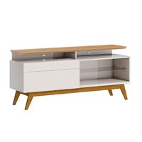 Rack TV 55 "" Plus Blanco/Caramelo 146x63.5x40.3 cm