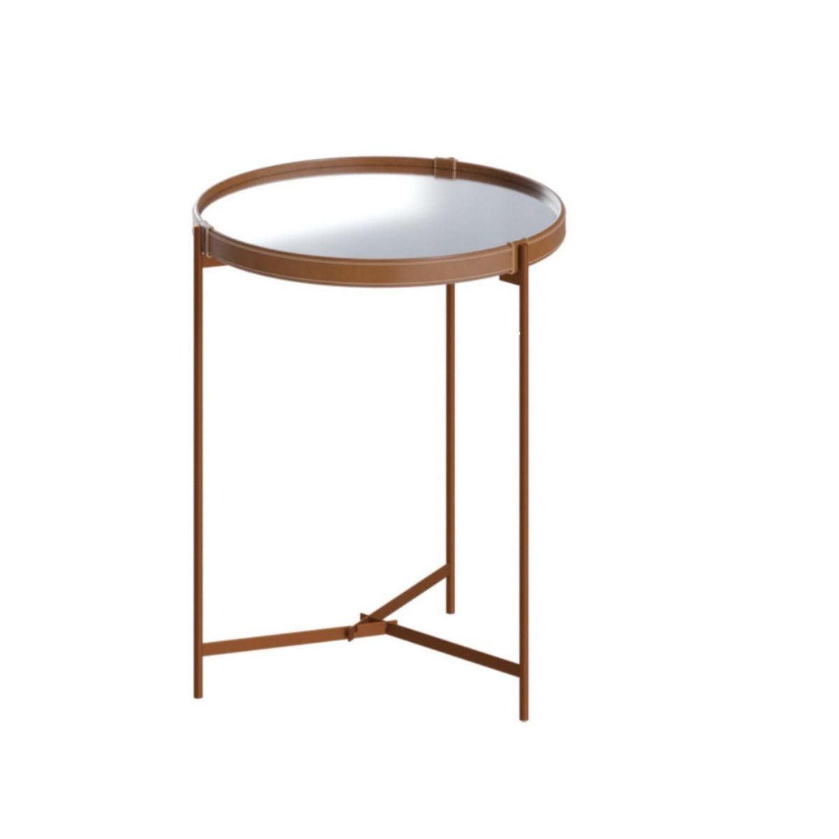BE DESIGN - Mesa Lateral Aqua Cooper Café/Cobre 57x57x70.5 cm